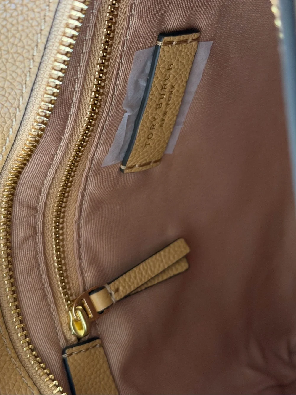 NEW Tory Burch Blake Swingpack Leather Crossbody 176874 Warm Biscuit $300